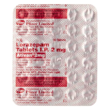 Ativan Lorazepam 2mg (Pfizer Brand)